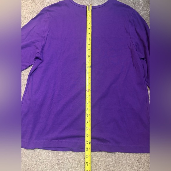 Easy Essentials Purple button-down shirt, long sleeves, casual, size L G - Picture 5 of 7